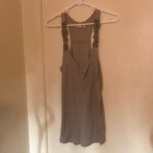 Hollister nude racer back embroidered flower strap
